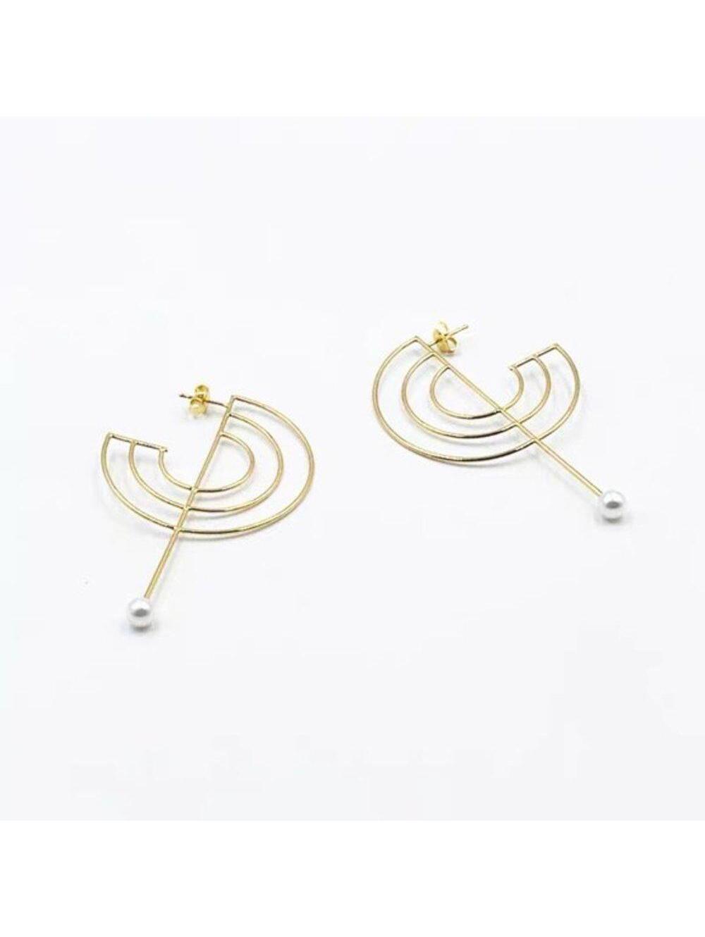 & Other Stories Round Geo Earrings - Picture 3 of 4